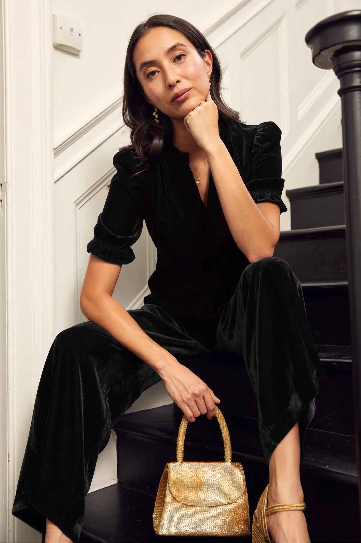 ASPIGA Tallulah Velvet Jumpsuit