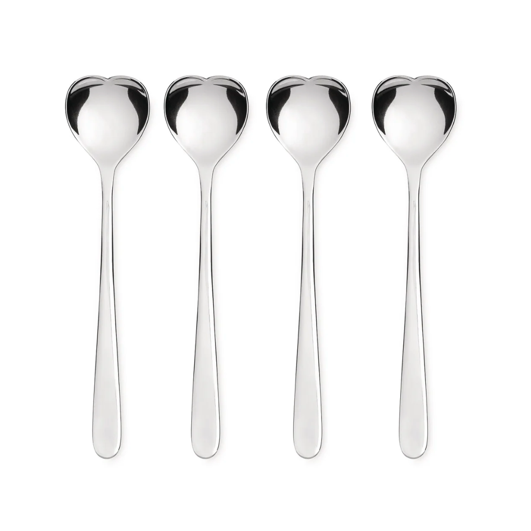 Alessi Big Love Set of 4 Ice Cream Spoons