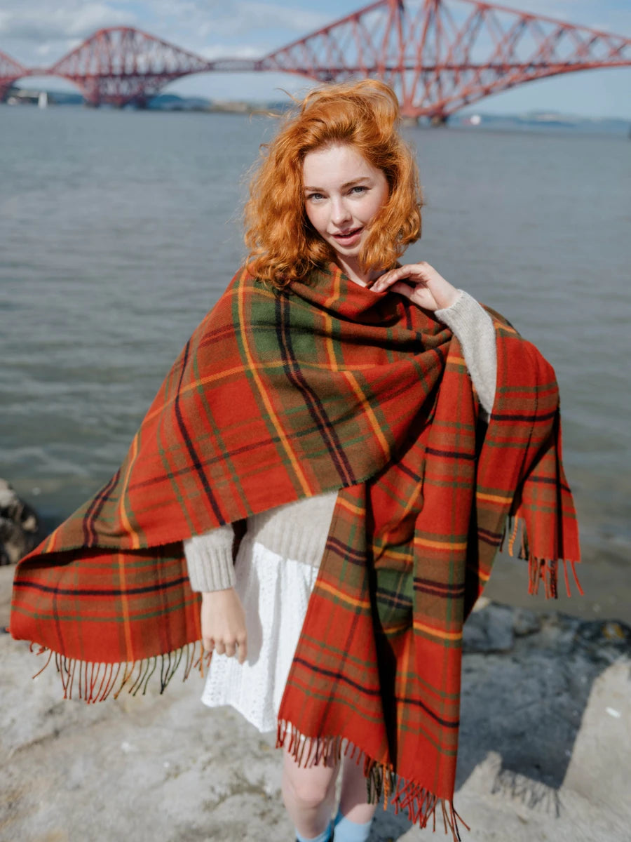 Araminta Campbell Autumn Woodland Walk Tartan Serape