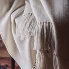 Araminta Campbell Minta White British Alpaca Throw