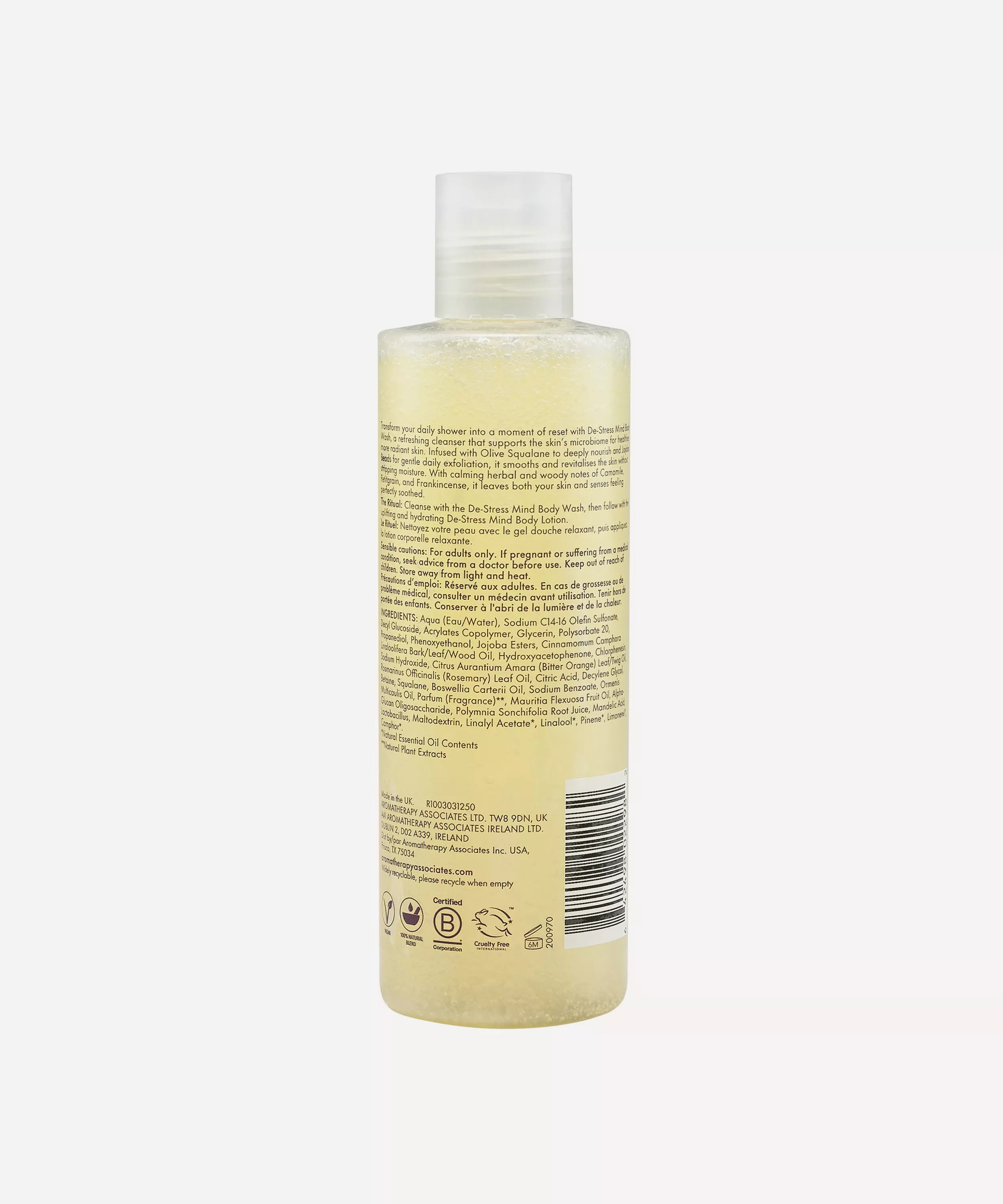 Aromatherapy Associates De-stress Mind Body Wash 250ml