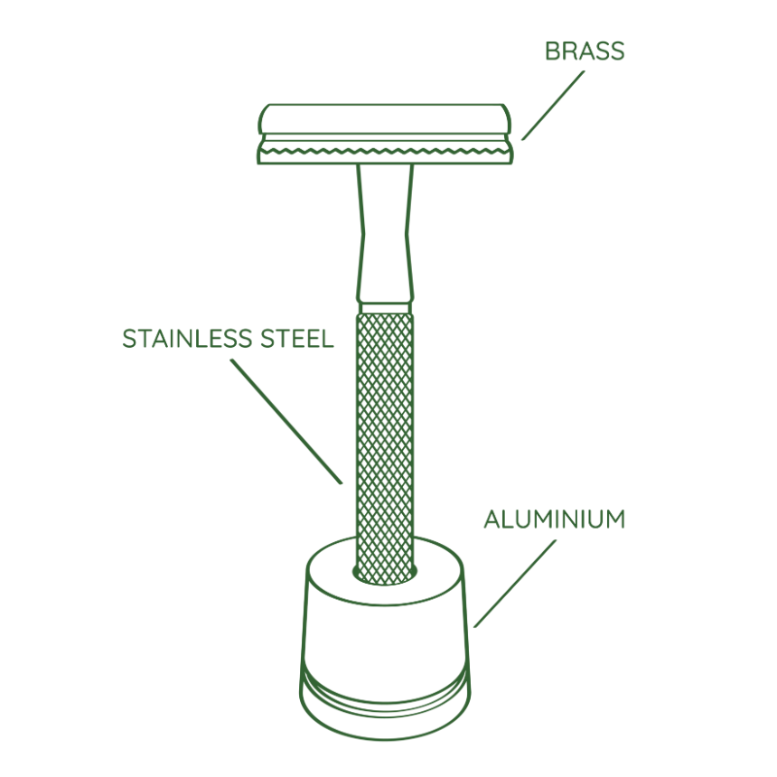 BamBaw Double Edge Razor With Stand