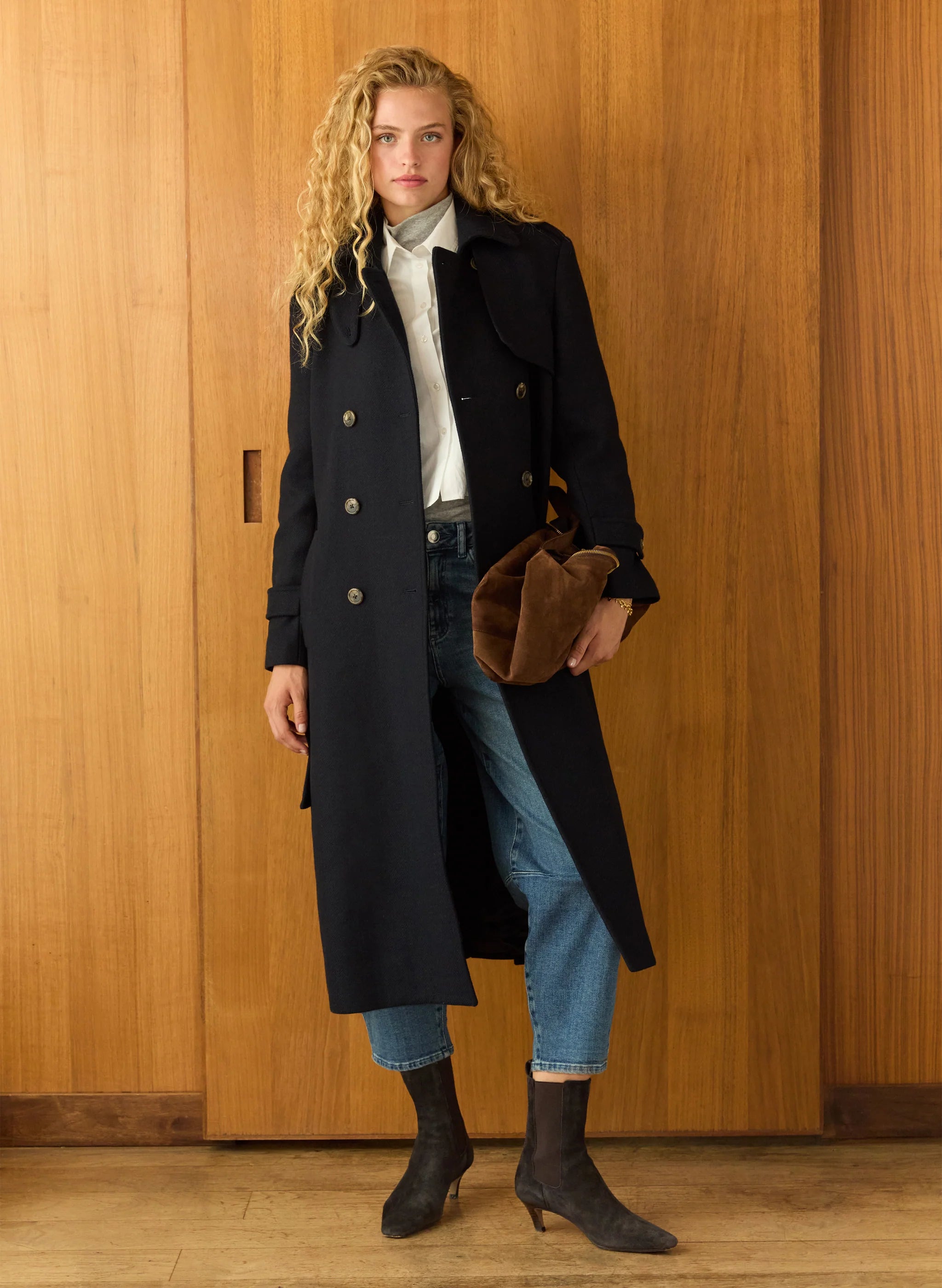 Baukjen Ingrid Belted Wool Trench Coat