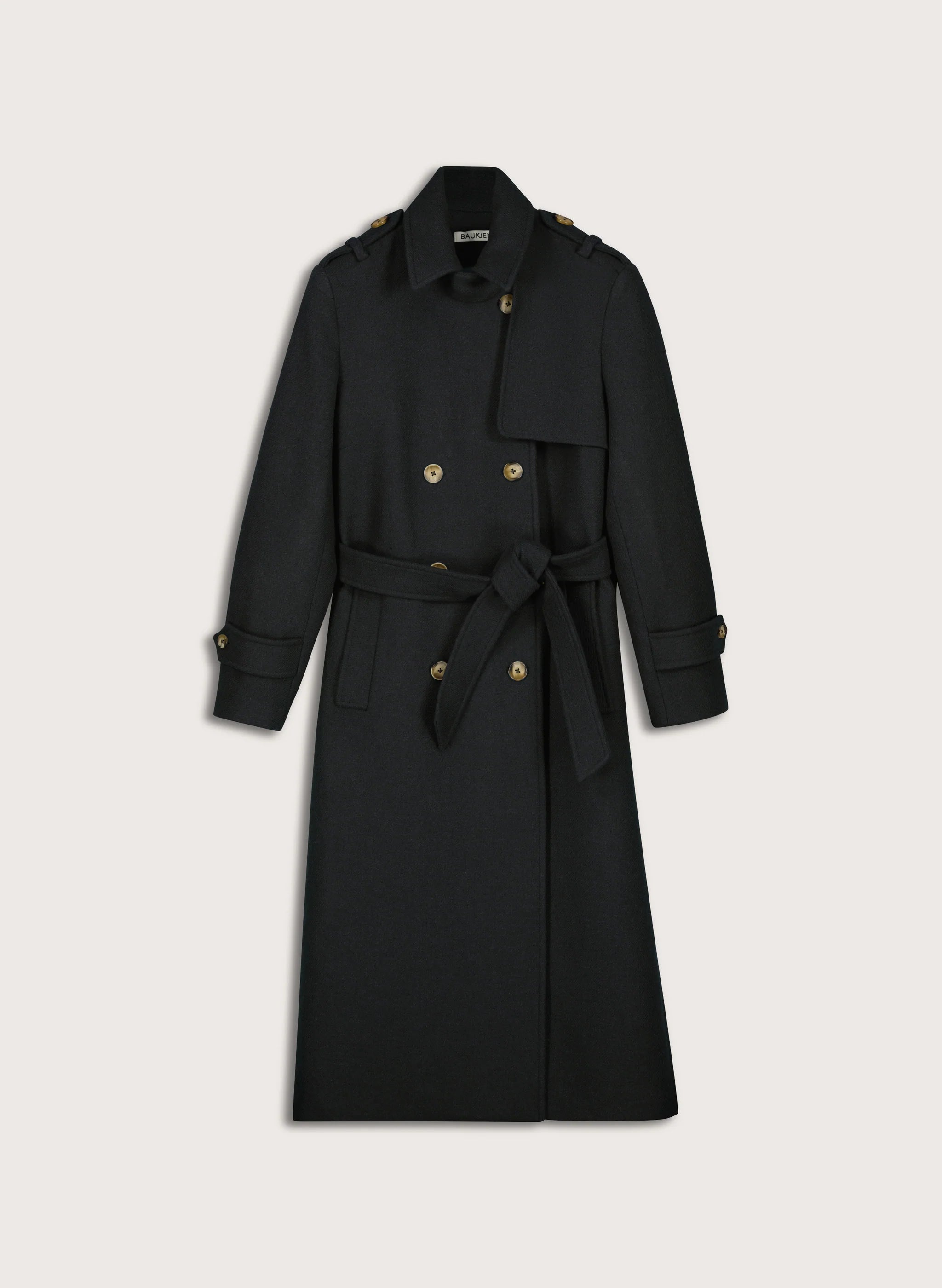 Baukjen Ingrid Belted Wool Trench Coat
