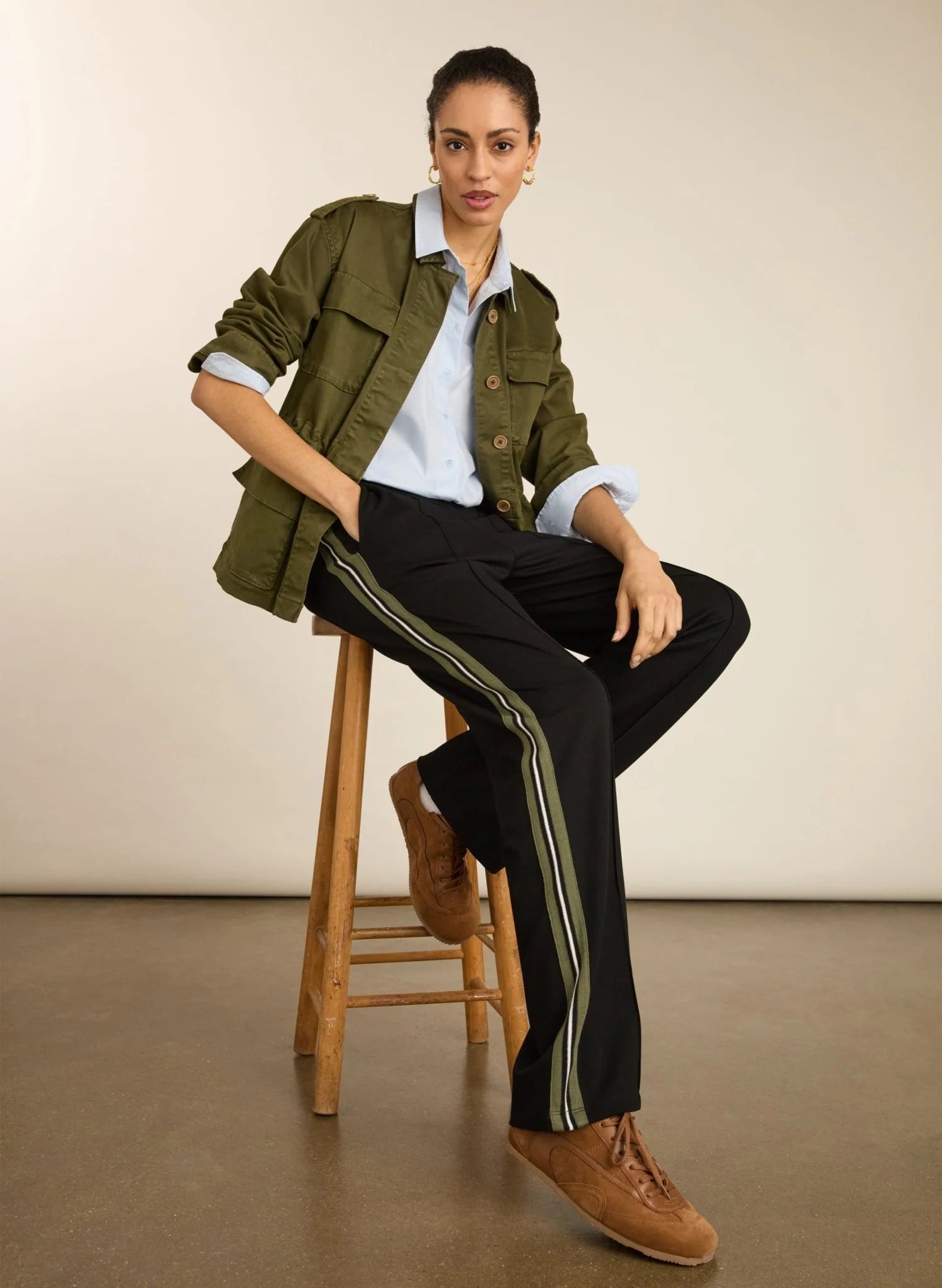 Baukjen Marjorie Side Stripe Ponte Trousers