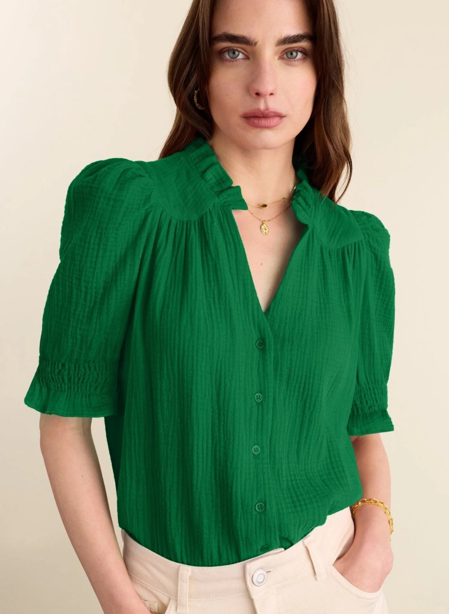 Baukjen Nolan Organic Cheesecloth Blouse