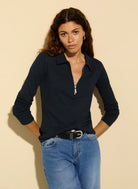 Baukjen Organic Zip Collar Top