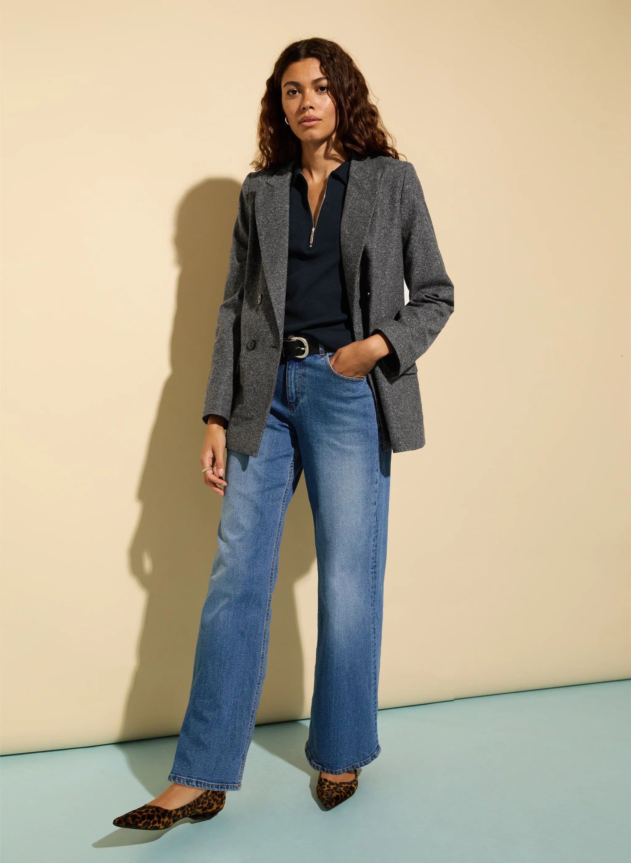 Baukjen Organic Zip Collar Top