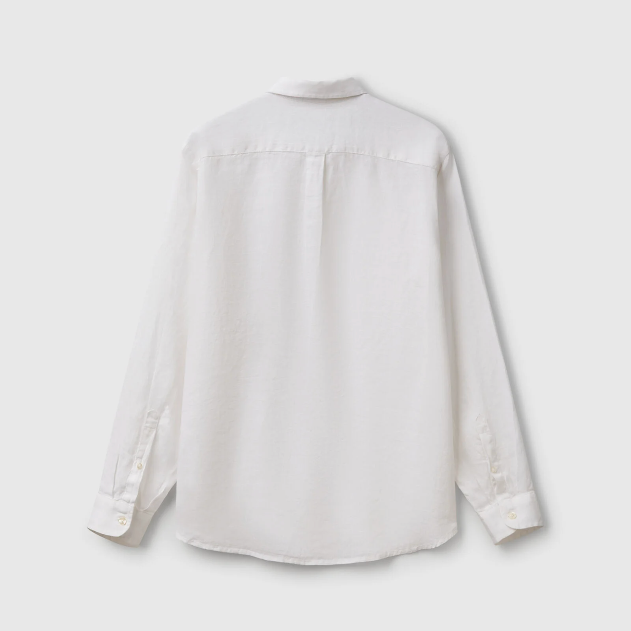 Benetton Men's White Shirt in Pure Linen