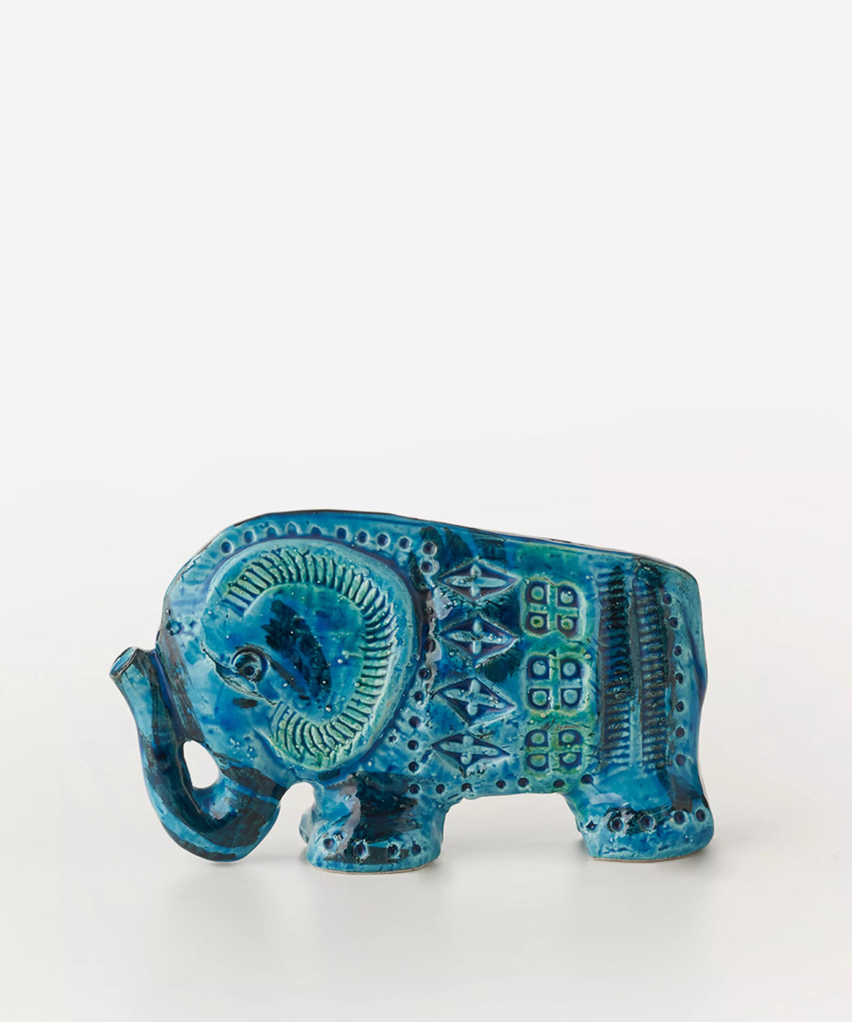 Bitossi Rimini Blu Ceramic Elephant Figure