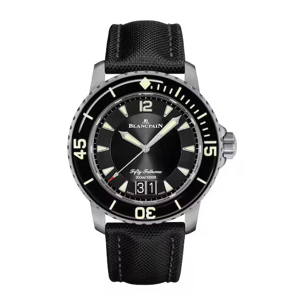 Blancpain Fifty Fathoms Grande Date 45mm Mens Watch Black