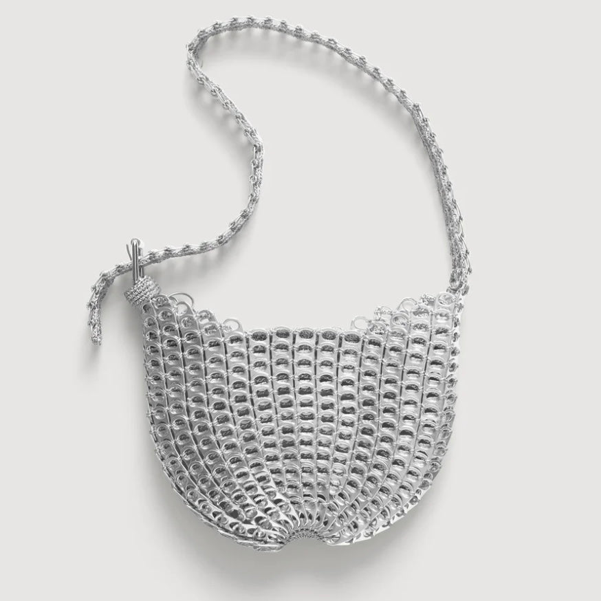 Bottletop Bellani Small Vegan Bag in silver