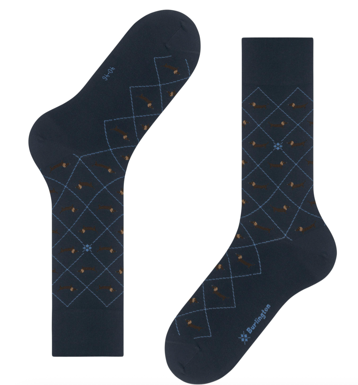 Burlington Dachshund Men Socks Marine