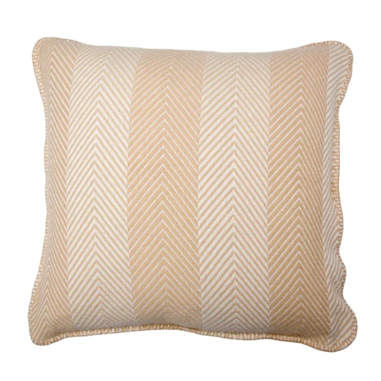 Conscious Convert Herringbone Organic Cotton Cushion Natura;