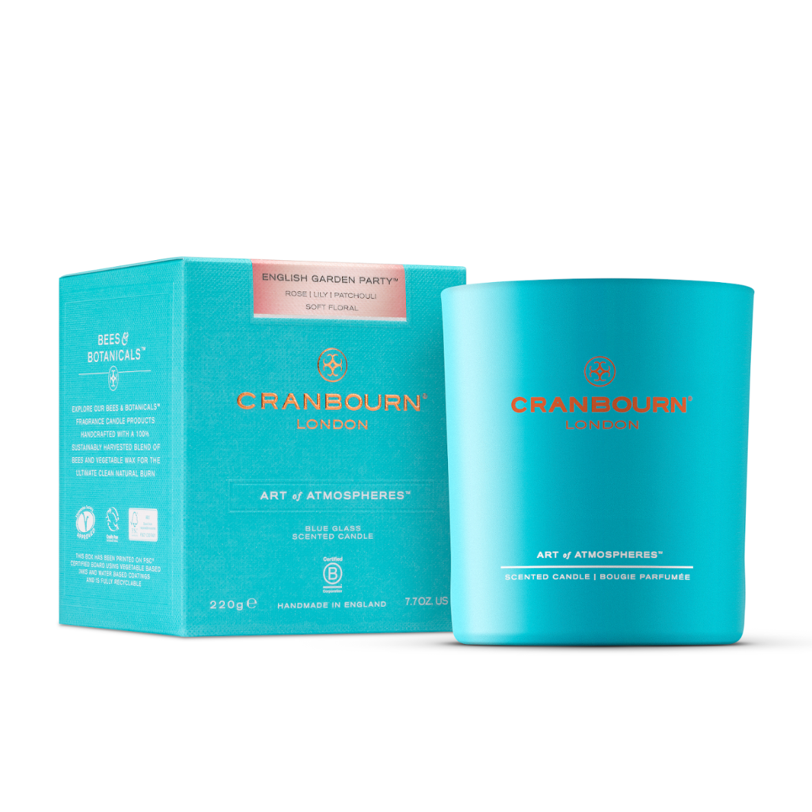 Cranbourn English Garden Party Candle blue