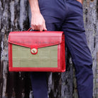 Elvis & Kresse Continental Briefcase Leather & Fire-hose