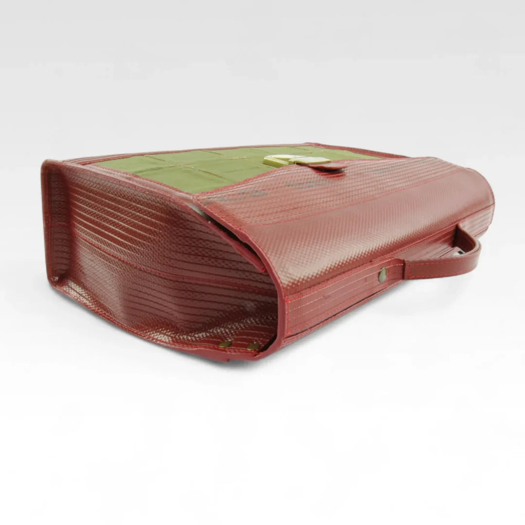 Elvis & Kresse Continental Briefcase Leather & Fire-hose