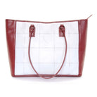 Elvis & Kresse Fire and Hide Classic Leather Tote Bag in Red and White