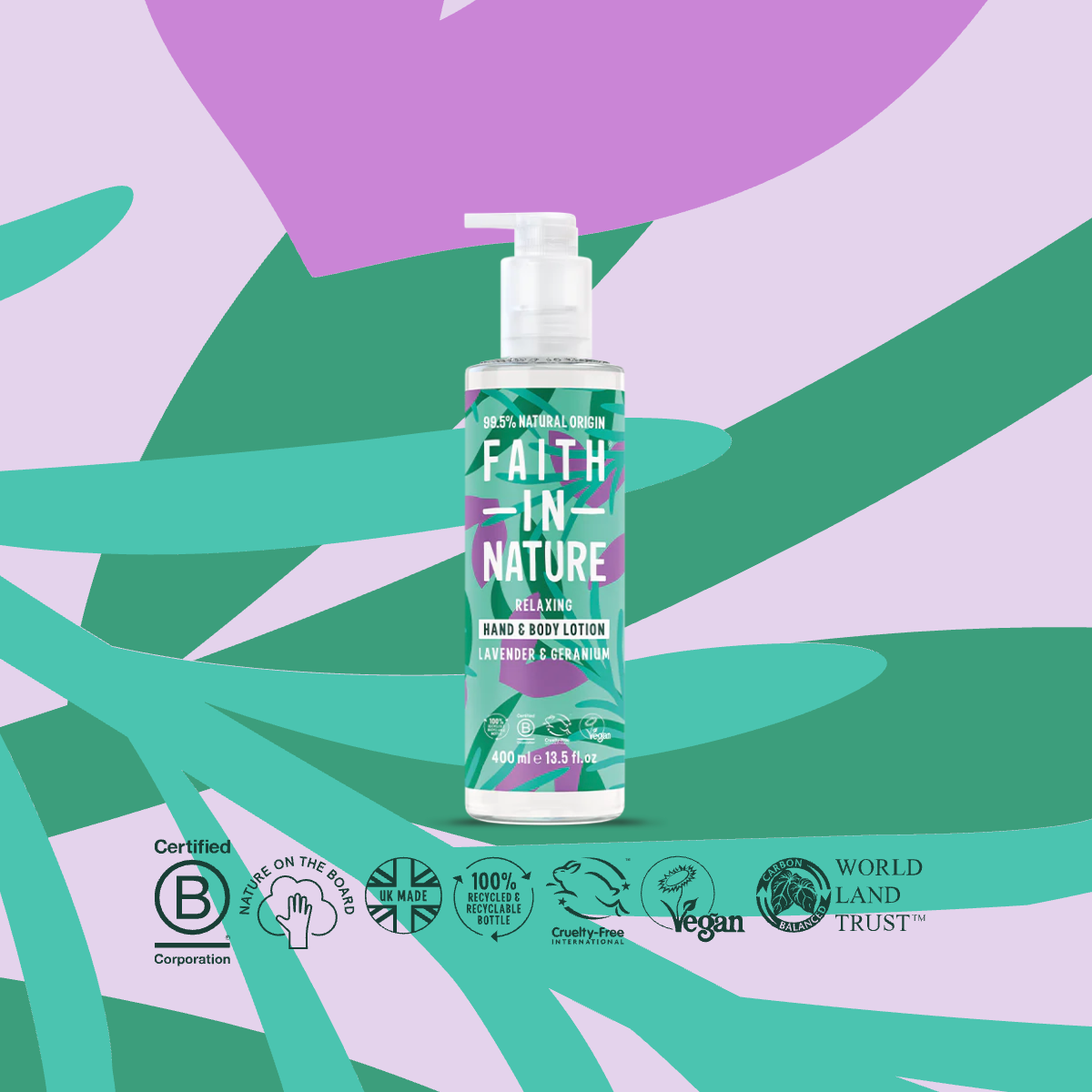 Faith In Nature Lavender & Geranium Hand and Body Lotion 400ml