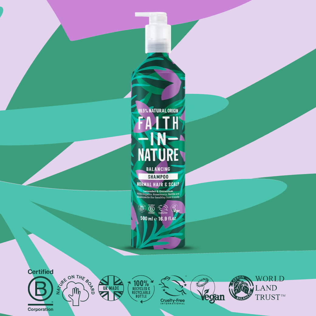 Faith In Nature Lavender & Geranium Shampoo 500ml Metal Bottle