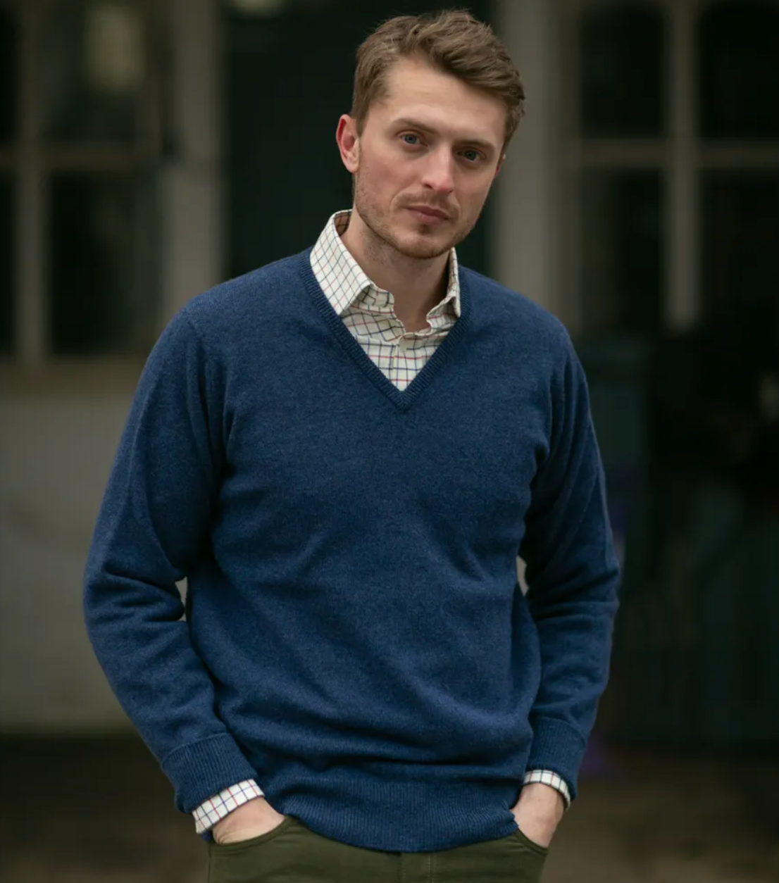 Farlows Rhapsody Lambswool V-Neck Knitted Jumper