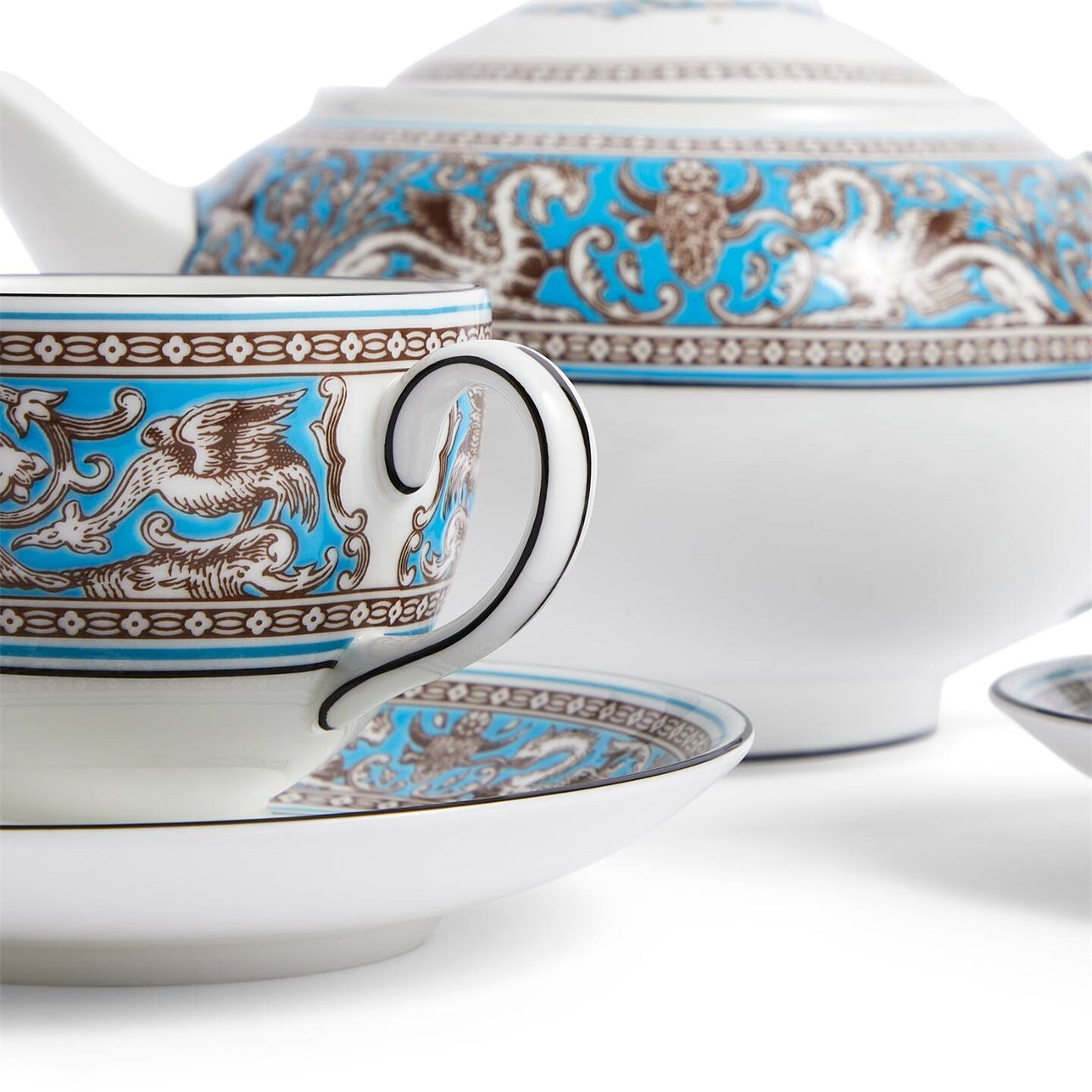 Wedgwood Florentine Turquoise 3 Piece Tea Set