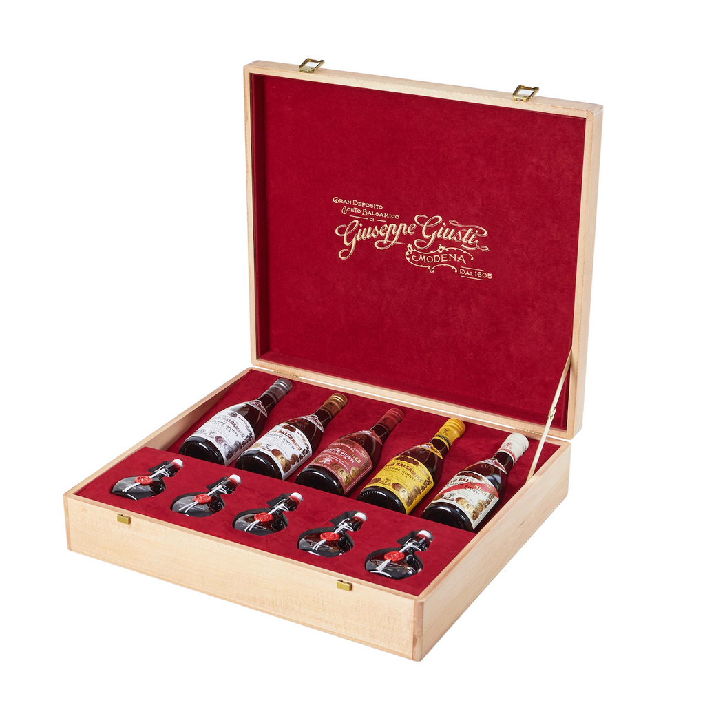 Giusti Scrigno 10 Bottle Gift Box Set of Balsamic Vinegar