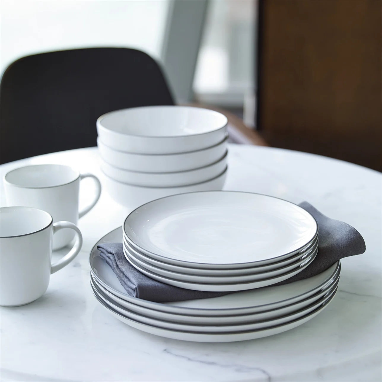 Gordon Ramsay Bread Street White 16 Piece Dinner Set by Royal Doulton