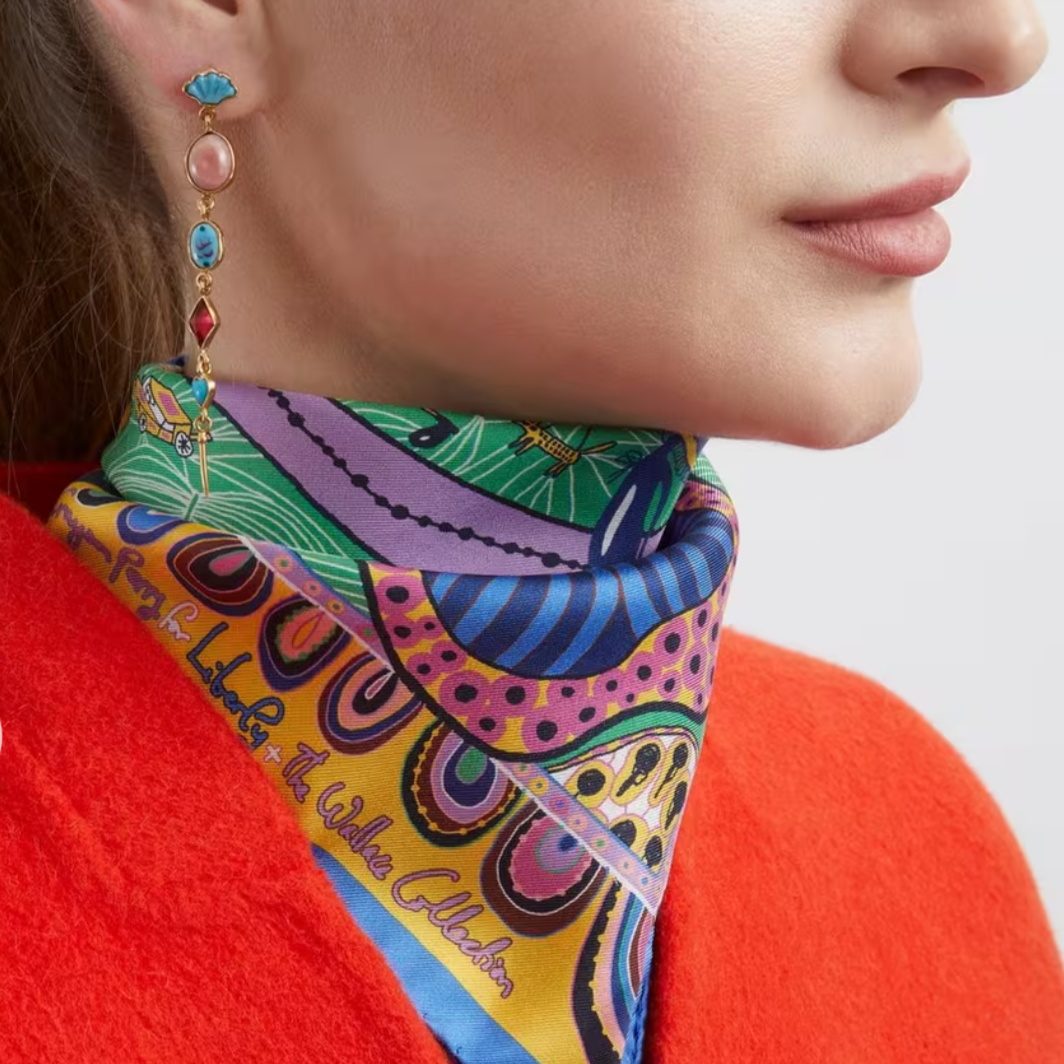 Grayson Perry for Liberty Shirley Smith 45x45 Silk Scarf