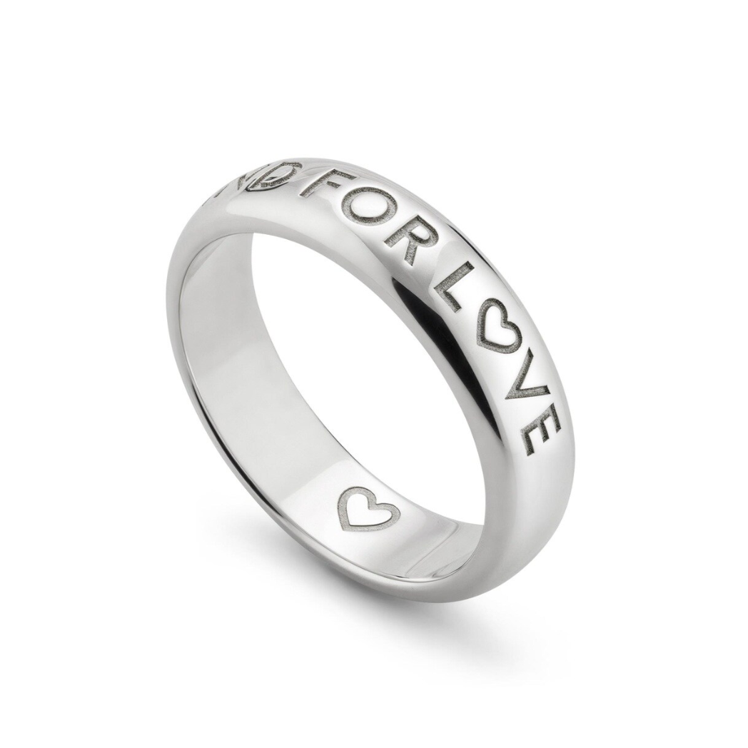 Gucci Blind For Love Sterling Silver 5mm Ring