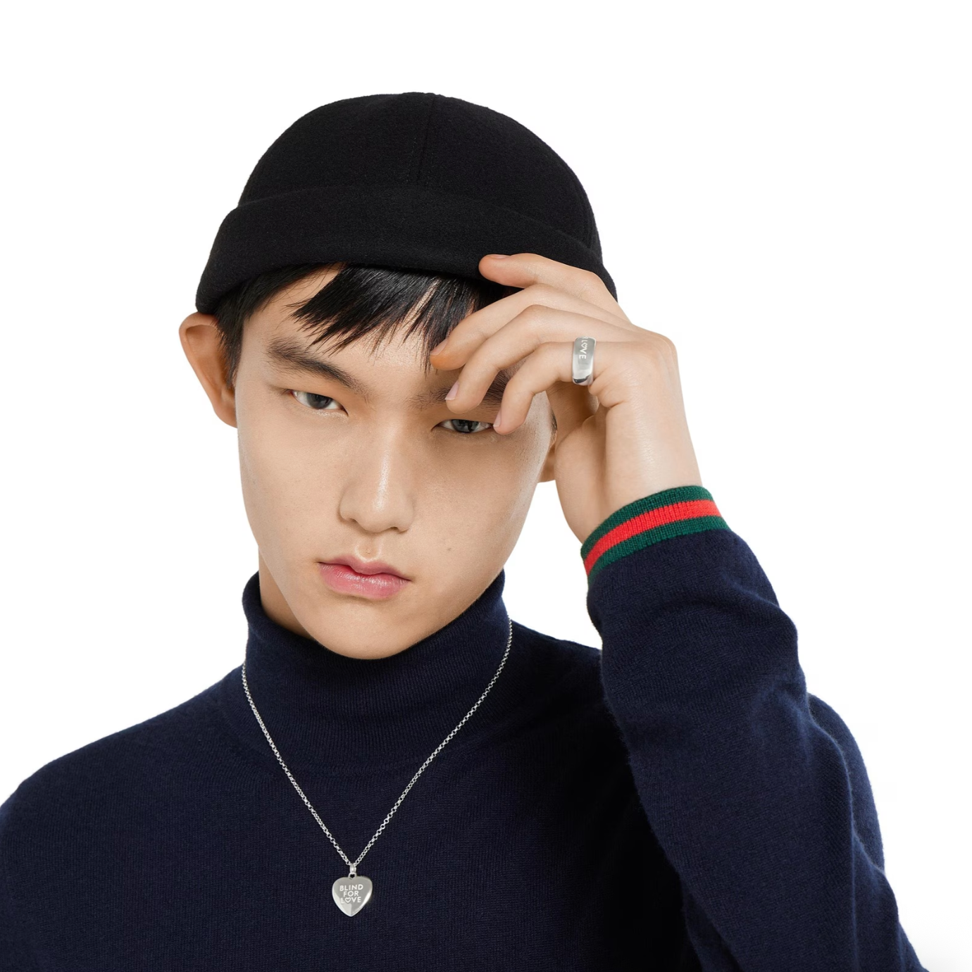 Gucci Blind For Love Sterling Silver 9mm Ring