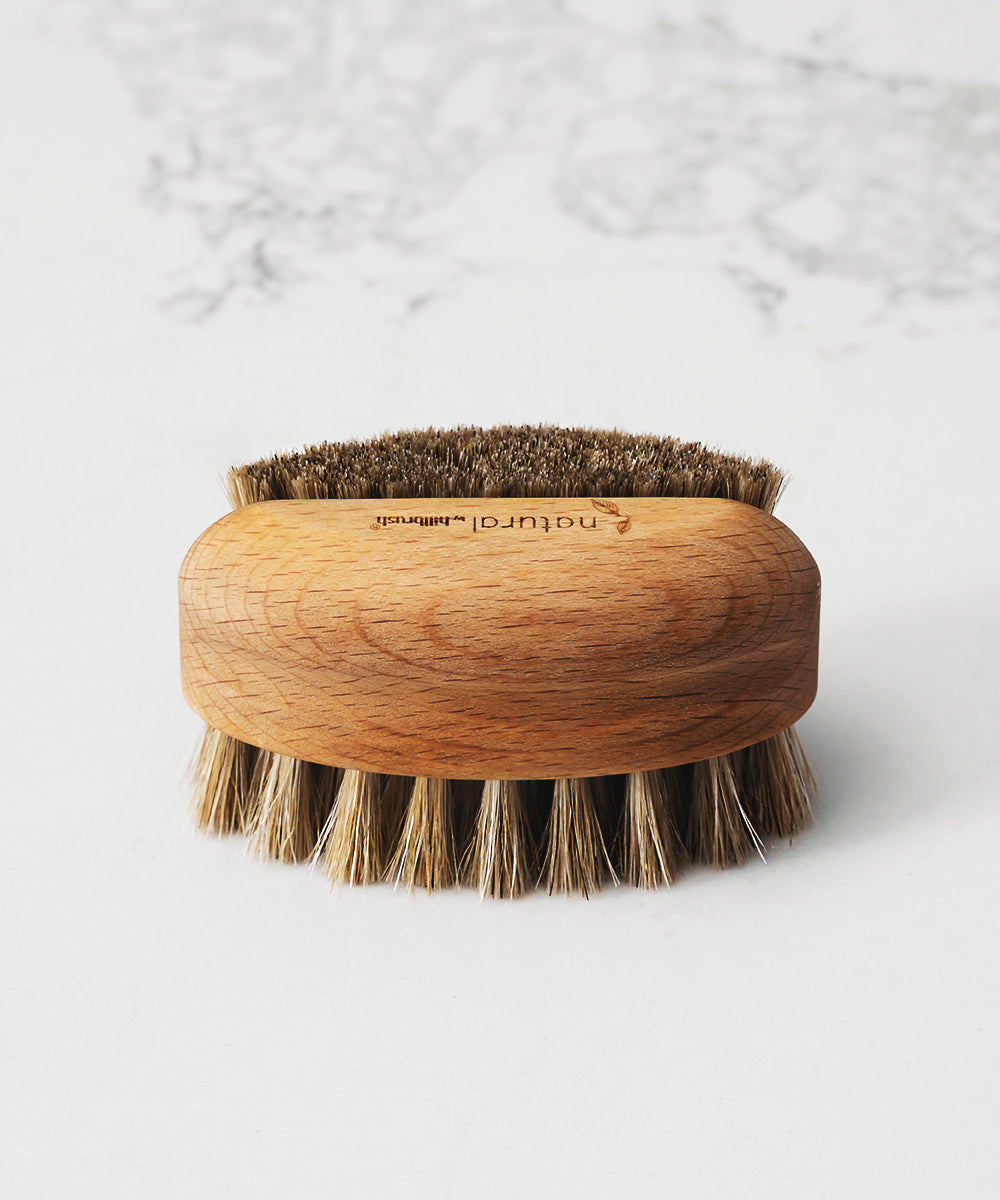 Hillbrush Natural Nail Brush With Dual Fill - Soft Horsehair