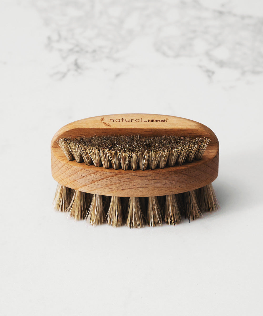 Hillbrush Natural Nail Brush With Dual Fill - Soft Horsehair