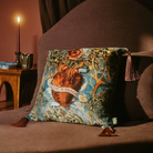 House of Hackney Love Is Enough Velvet Cushion in Celestial Blue