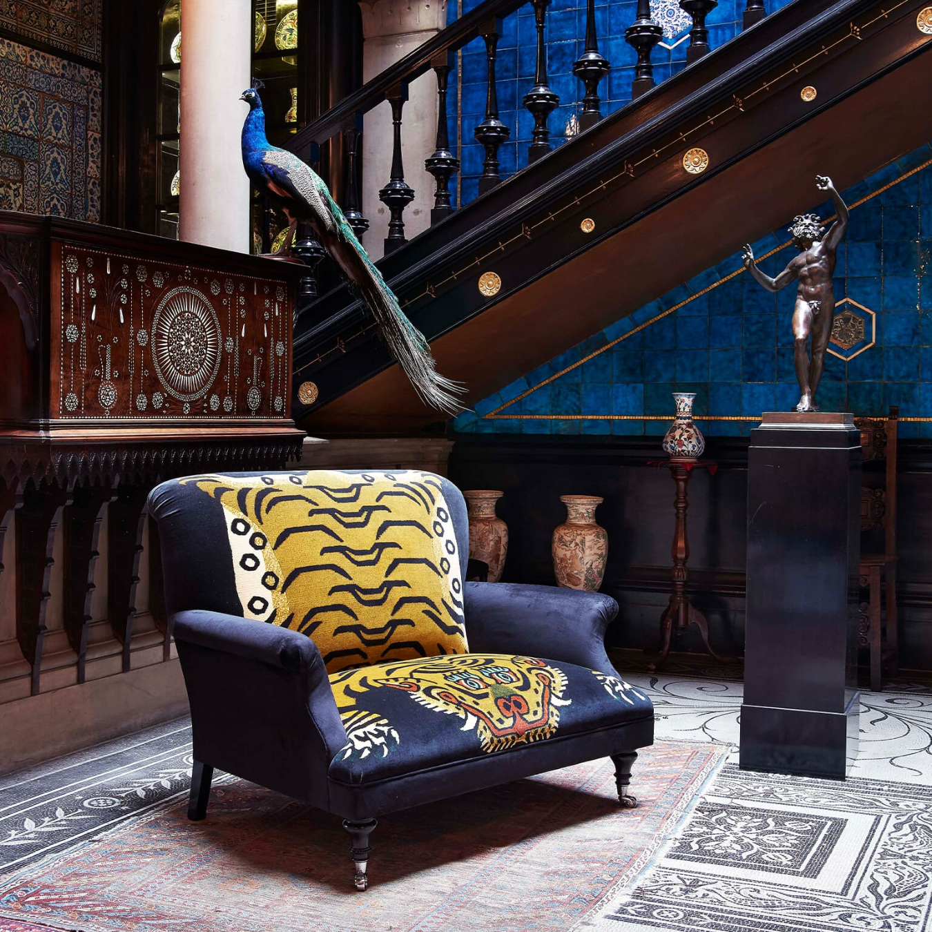 House of Hackney Saber Velvet Bloomsbury Loveseat - Midnight