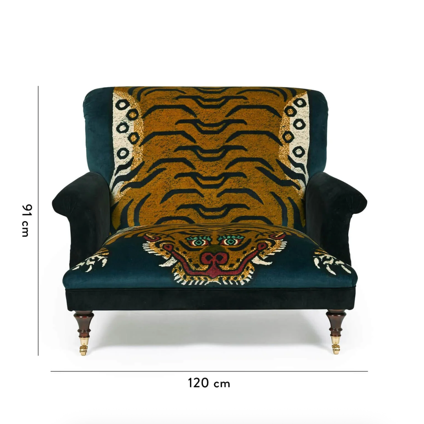 House of Hackney Saber Velvet Bloomsbury Loveseat - Midnight