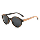 Joplins Pepe Iconic Round Wood Sunglasses