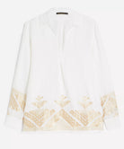 Kori Pyramids Linen Embroidered Blouse