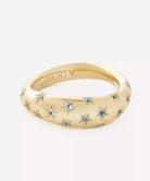 Liberty 9ct Gold Ianthe Star Blue Swiss Topaz Ring