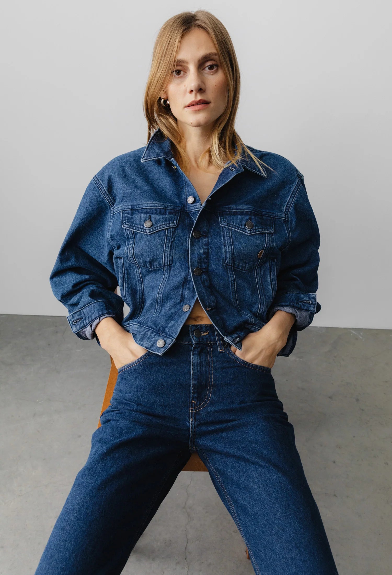 MUD Jeans Jamie Mid Loose - Stone Indigo