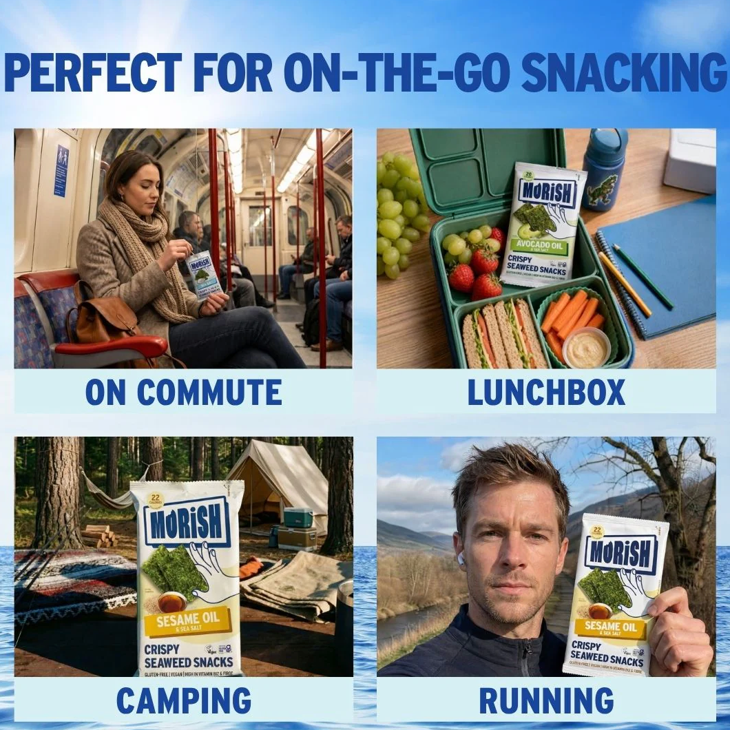 Morish Snacks Organic Sea Salt Seaweed Snacks