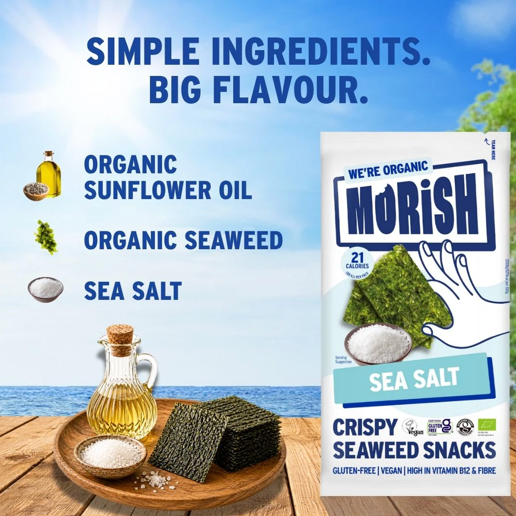 Morish Snacks Organic Sea Salt Seaweed Snacks