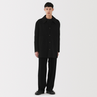 Muji Men's Recycled Cashmere Blend Single-Breasted Coat