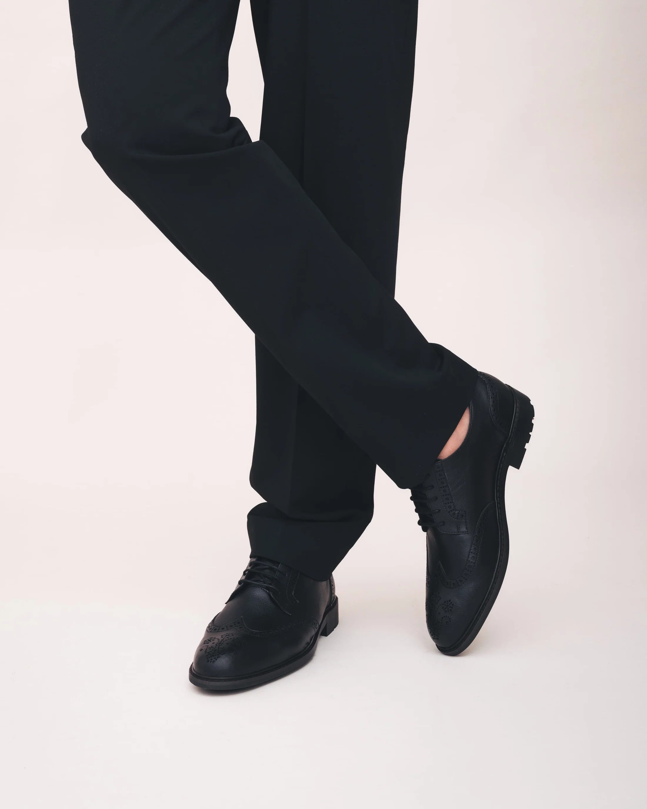 NAE Vegan Gael Black Derby Shoes