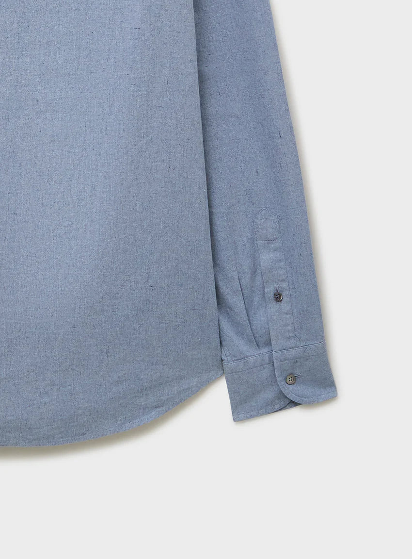 Neem Recycled Denim Indigo Cut Away Shirt