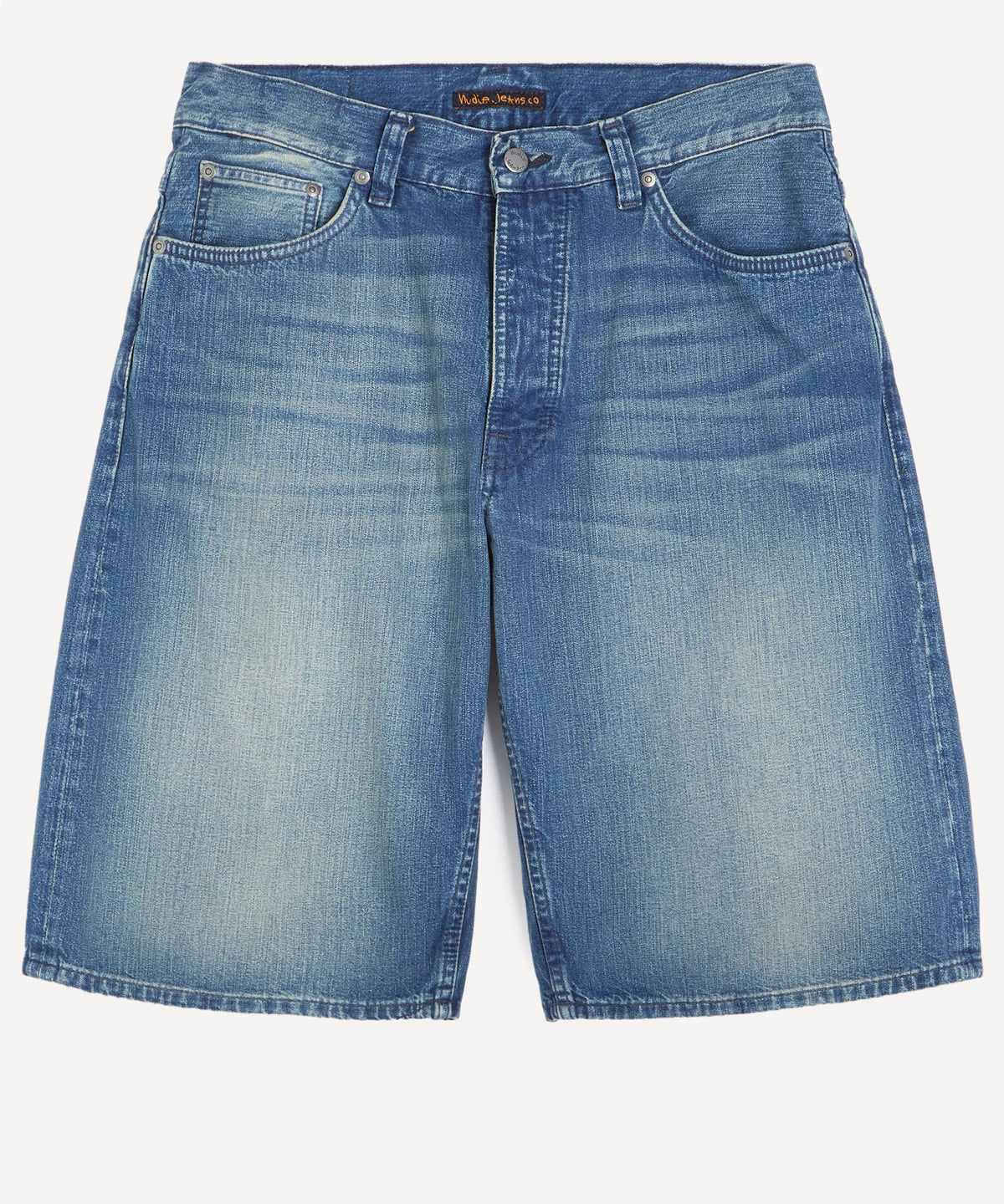 Nudie Jeans Zeb Denim Shorts in Blue Painter
