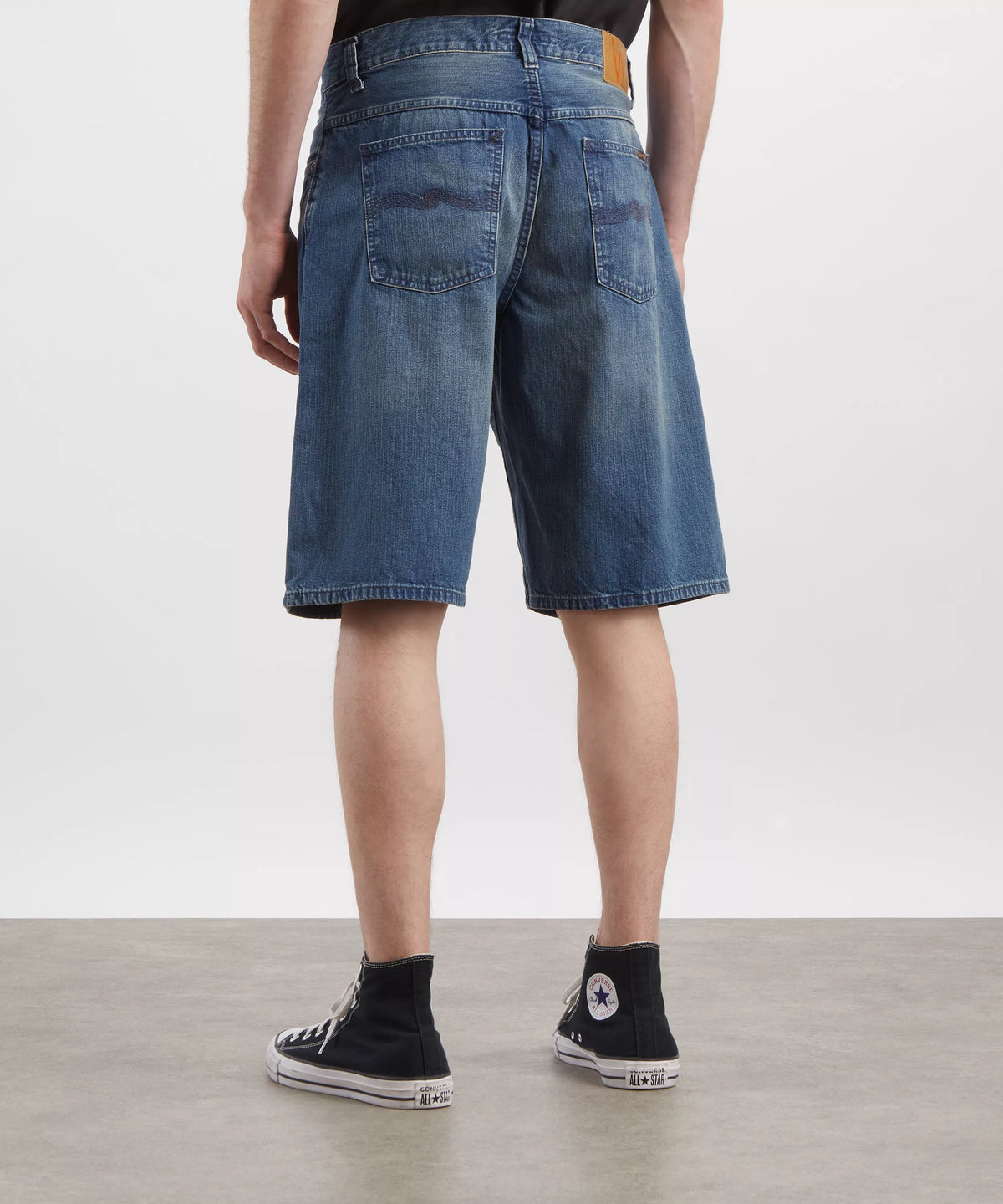 Nudie Jeans Zeb Denim Shorts in Blue Painter