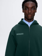Pangaia Mens 365 Heavyweight Two-Way Zip-Through Hoodie - Foliage Green