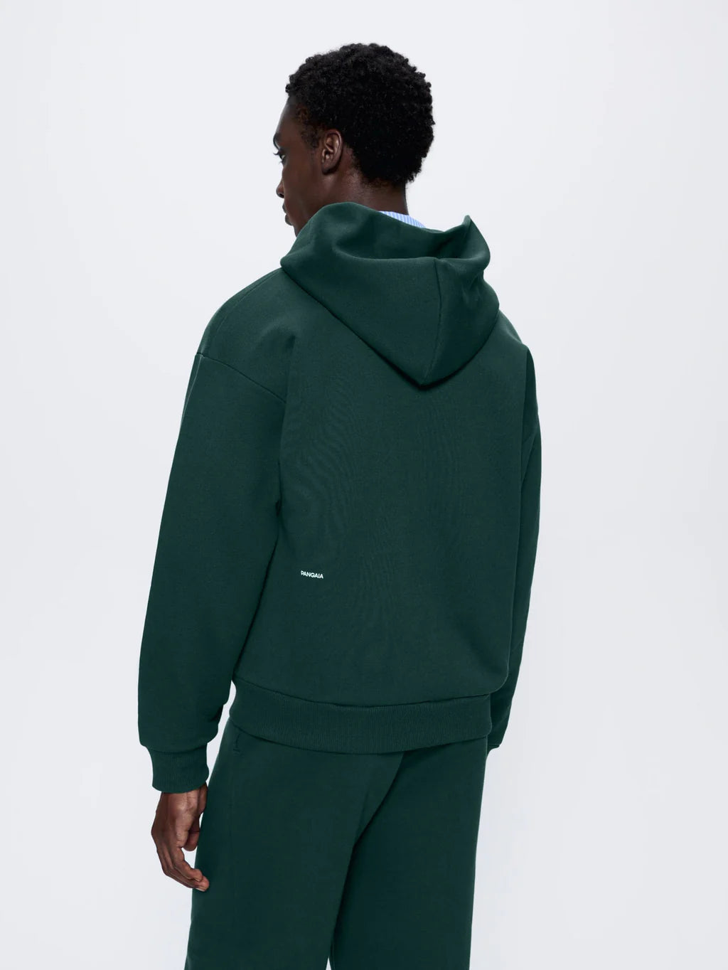 Pangaia Mens 365 Heavyweight Two-Way Zip-Through Hoodie - Foliage Green