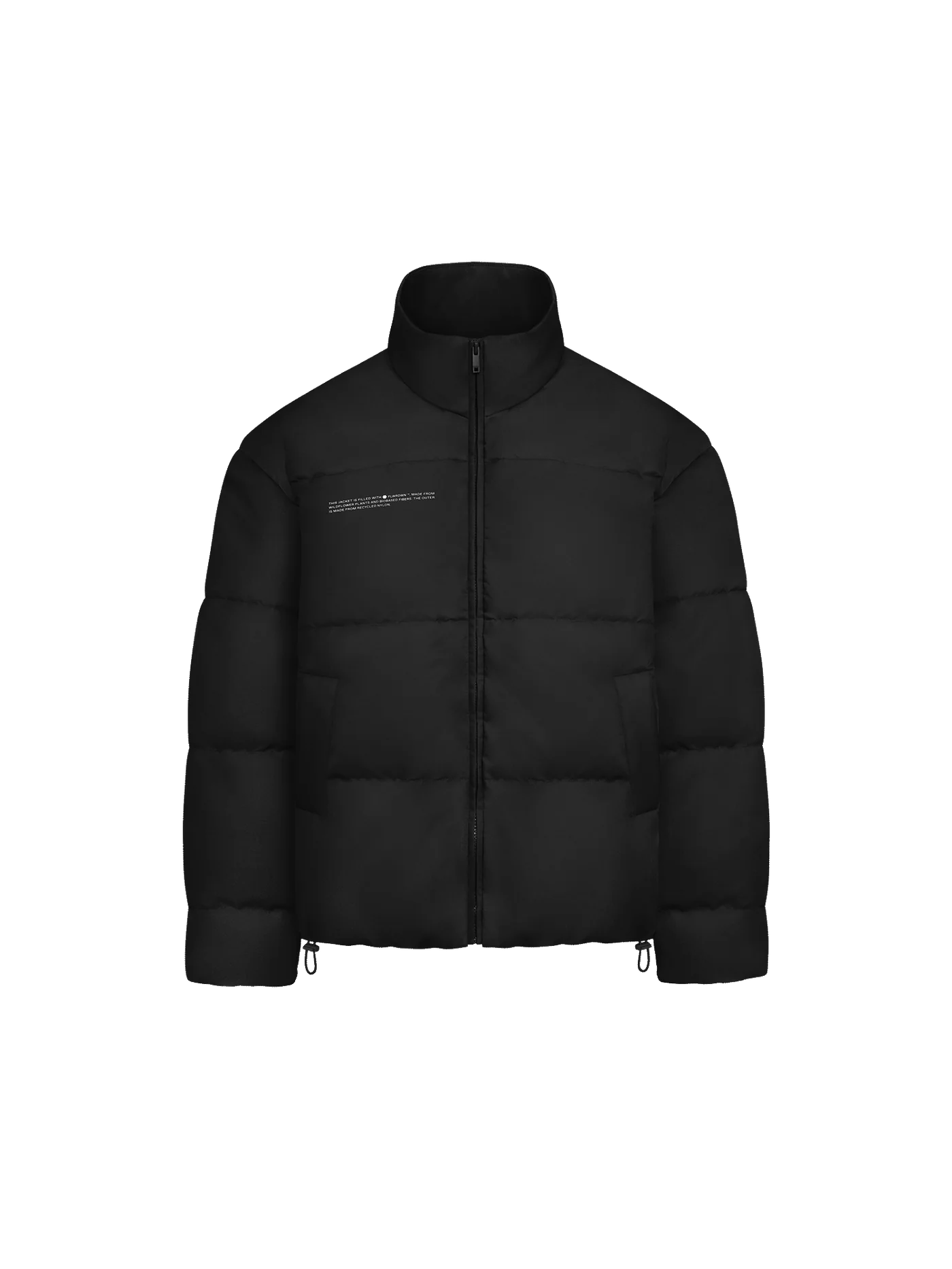 Pangaia Mens Black FLWRDWN Bomber Jacket